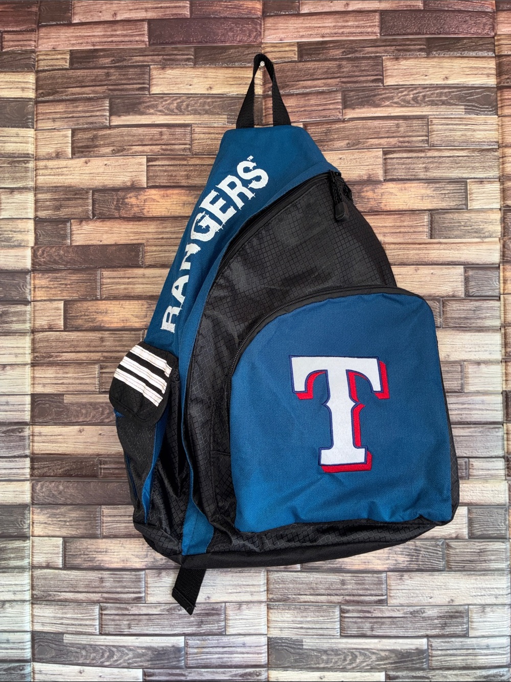 EUC Texas Rangers Blue Sling Backpack - Adjustable Men’s Bag by NorthWest